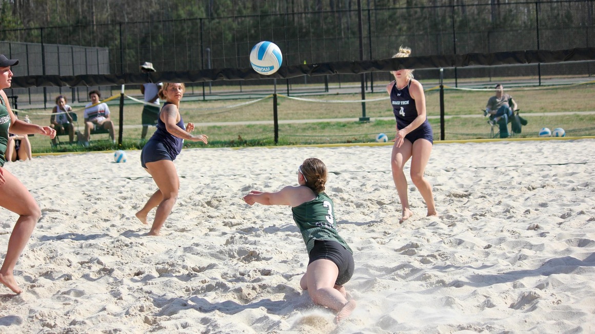 Beach Volleyball Grabs Two Wins Over Eagles